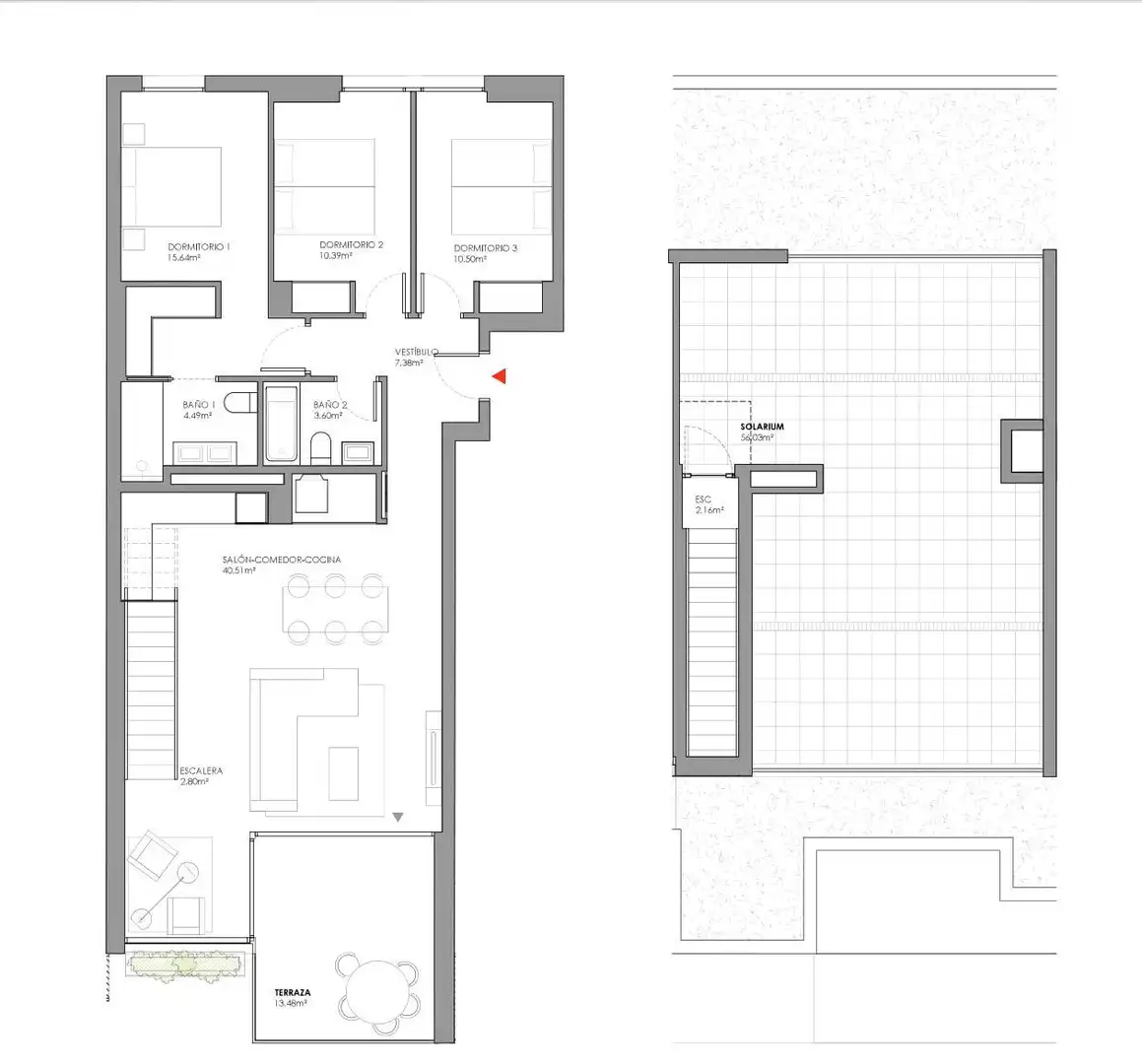 Apartament amb terrassa en venda a Les Salines - Pla de Sant Pere, imagen 14