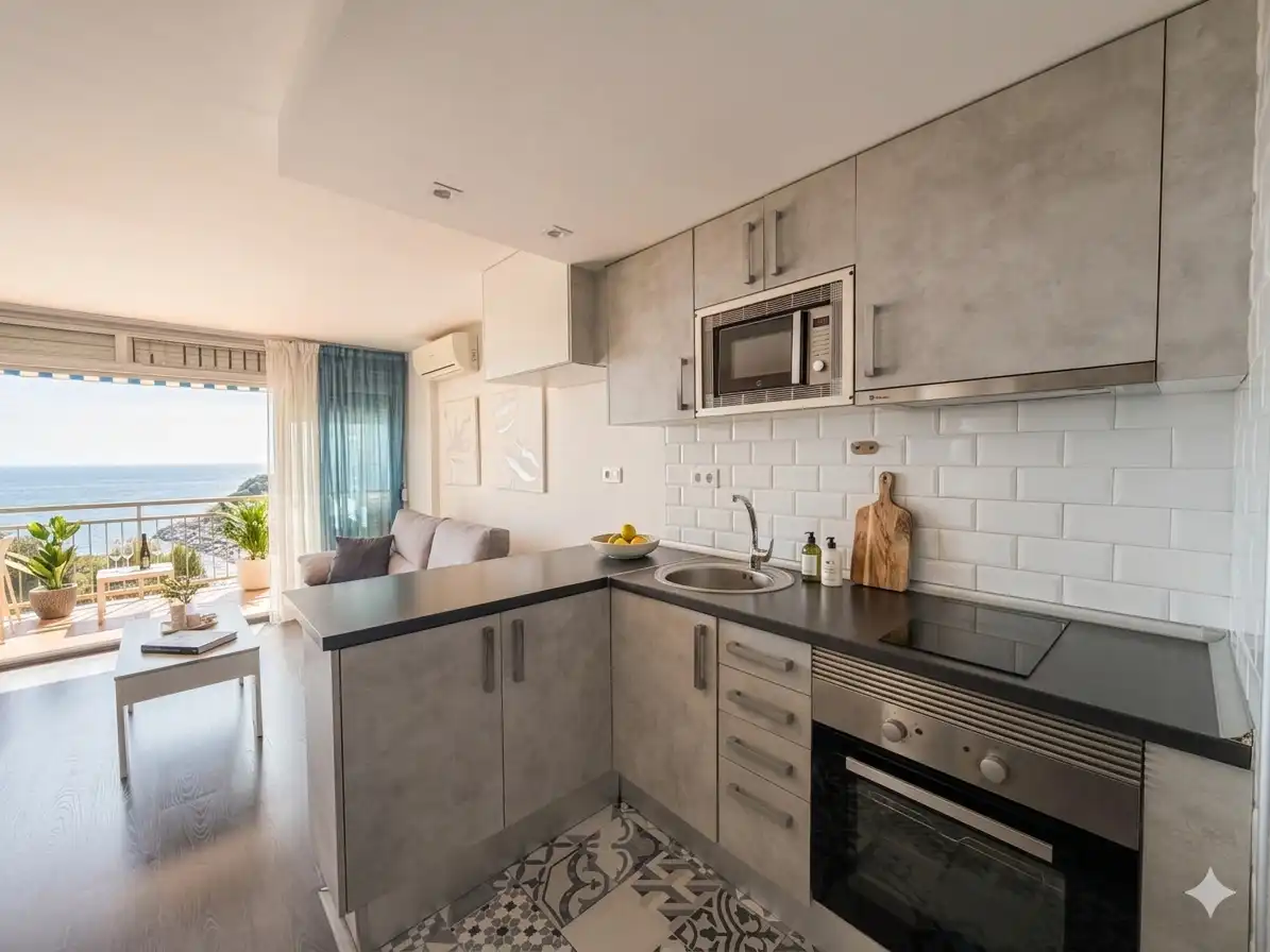 Cocina de Apartamento en venta en Salou con Aire acondicionado, Calefacción y Parquet