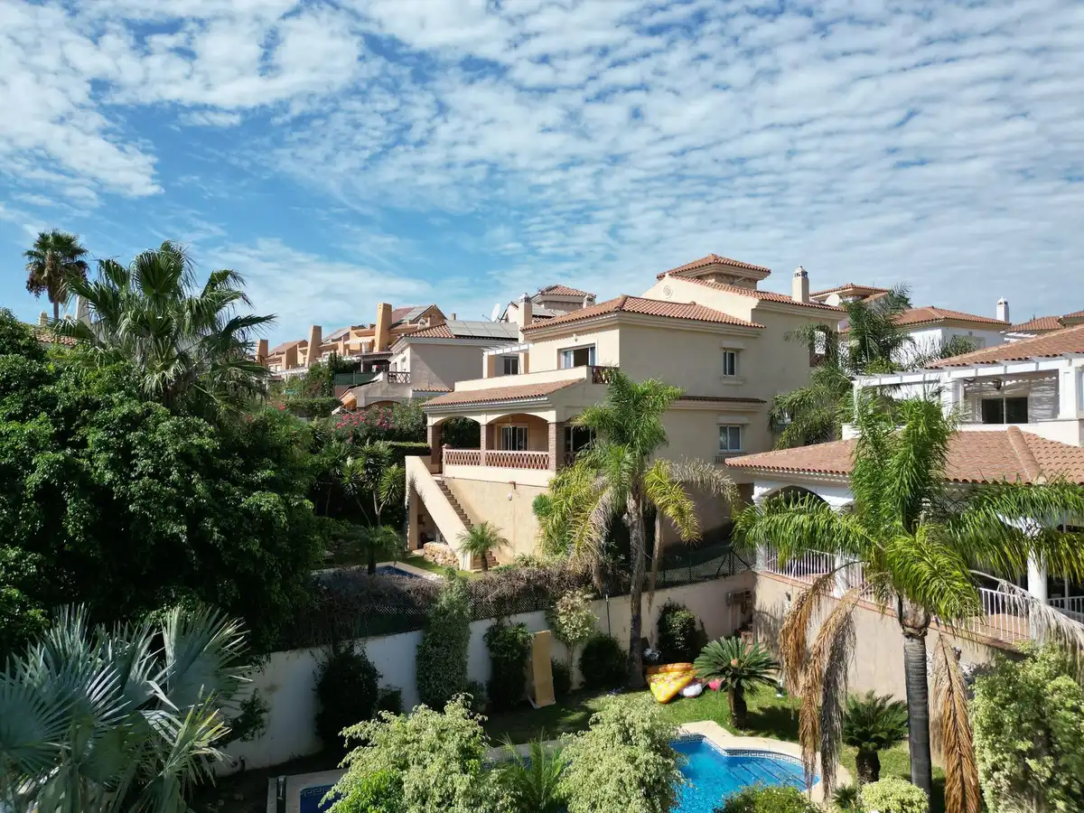Exterior view of Houses for sale in Mijas  with Air Conditioner, Heating and Private garden