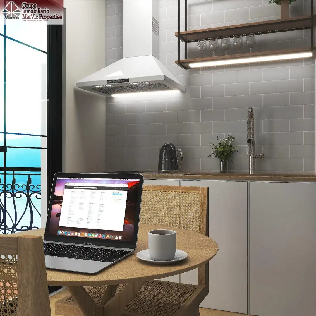 Cocina de Apartamento en venta en Villajoyosa / La Vila Joiosa con Aire acondicionado, Terraza y Amueblado