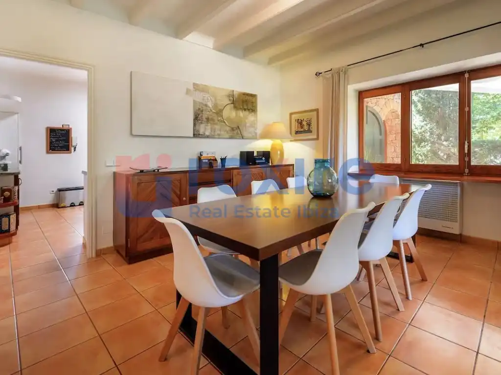 Comedor de Casa o chalet de alquiler en Sant Josep de sa Talaia con Aire acondicionado, Jardín privado y Terraza