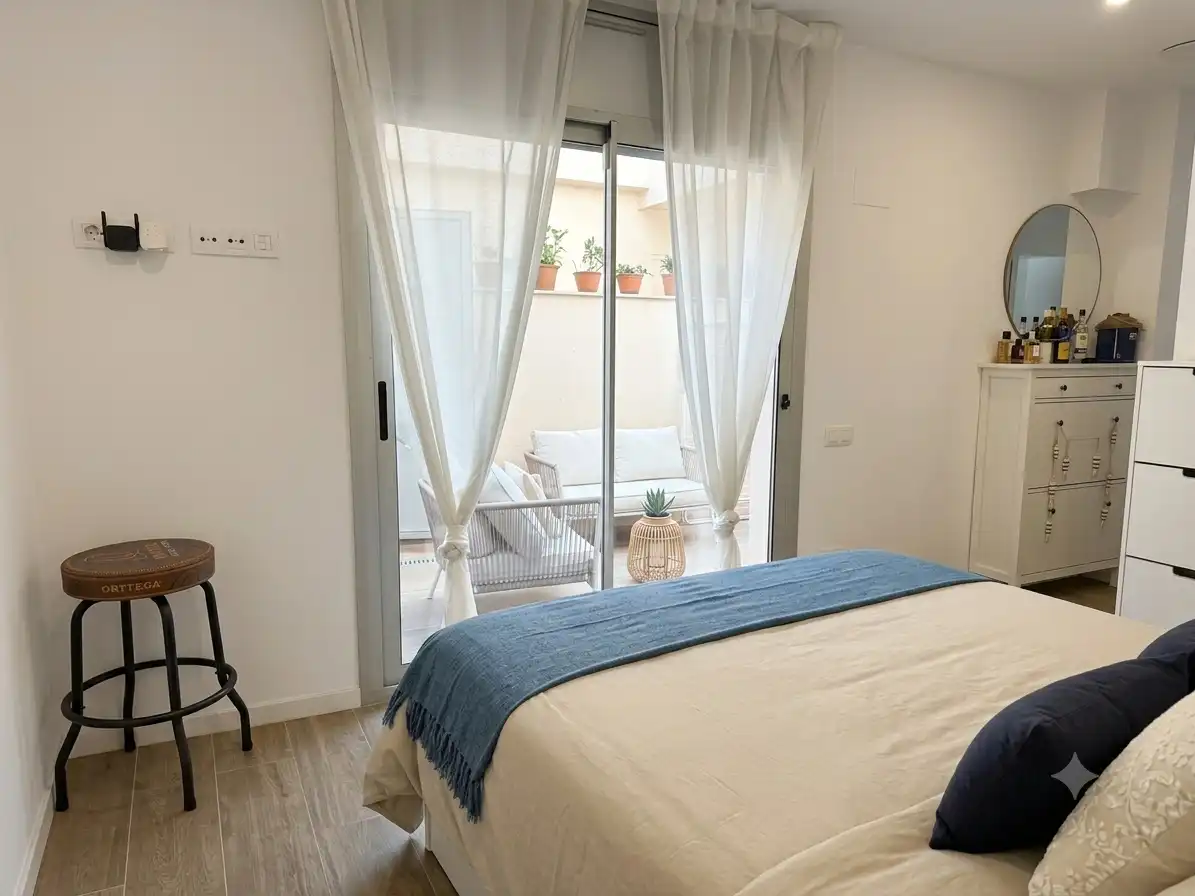 Habitación de Apartamento de alquiler en Badalona con Calefacción, Amueblado y Horno
