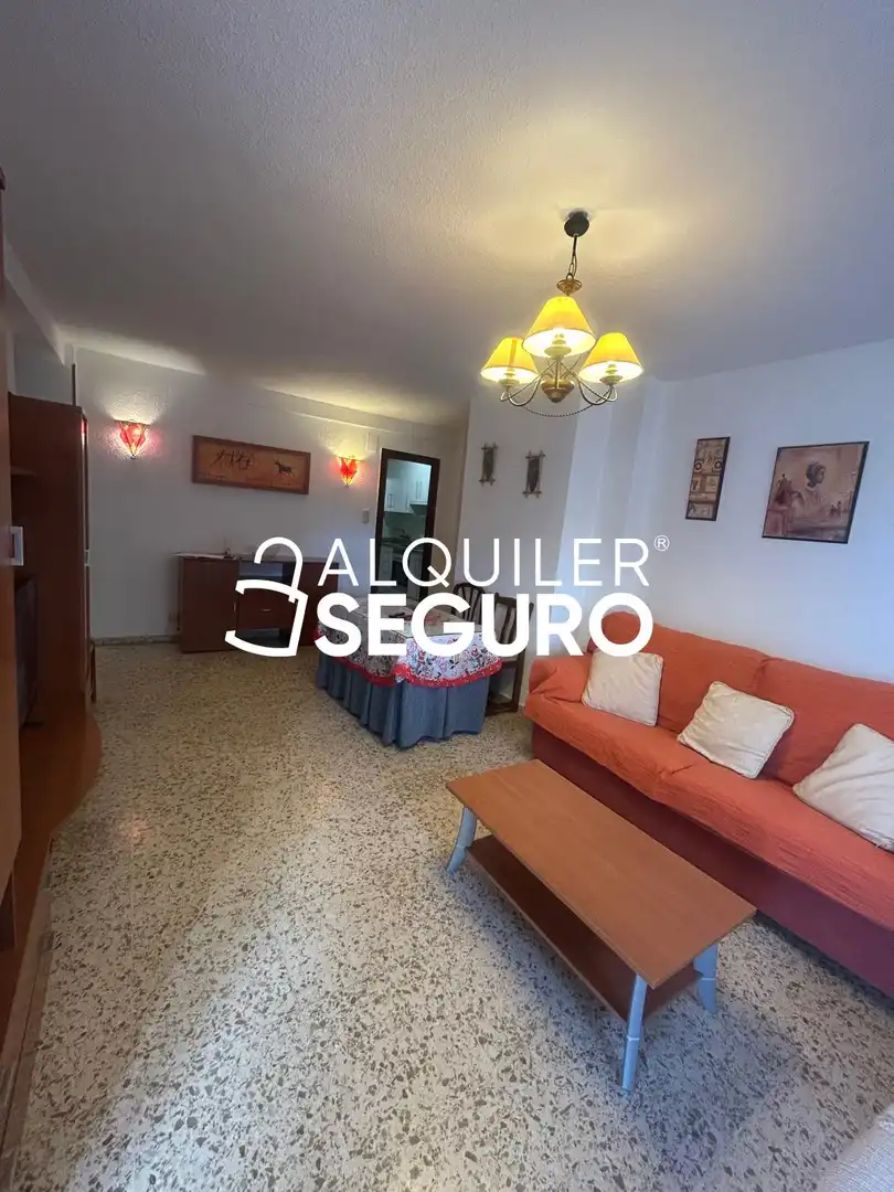 Living room of Flat for rent in Granada  with Air Conditioner, Terrace and Furnished