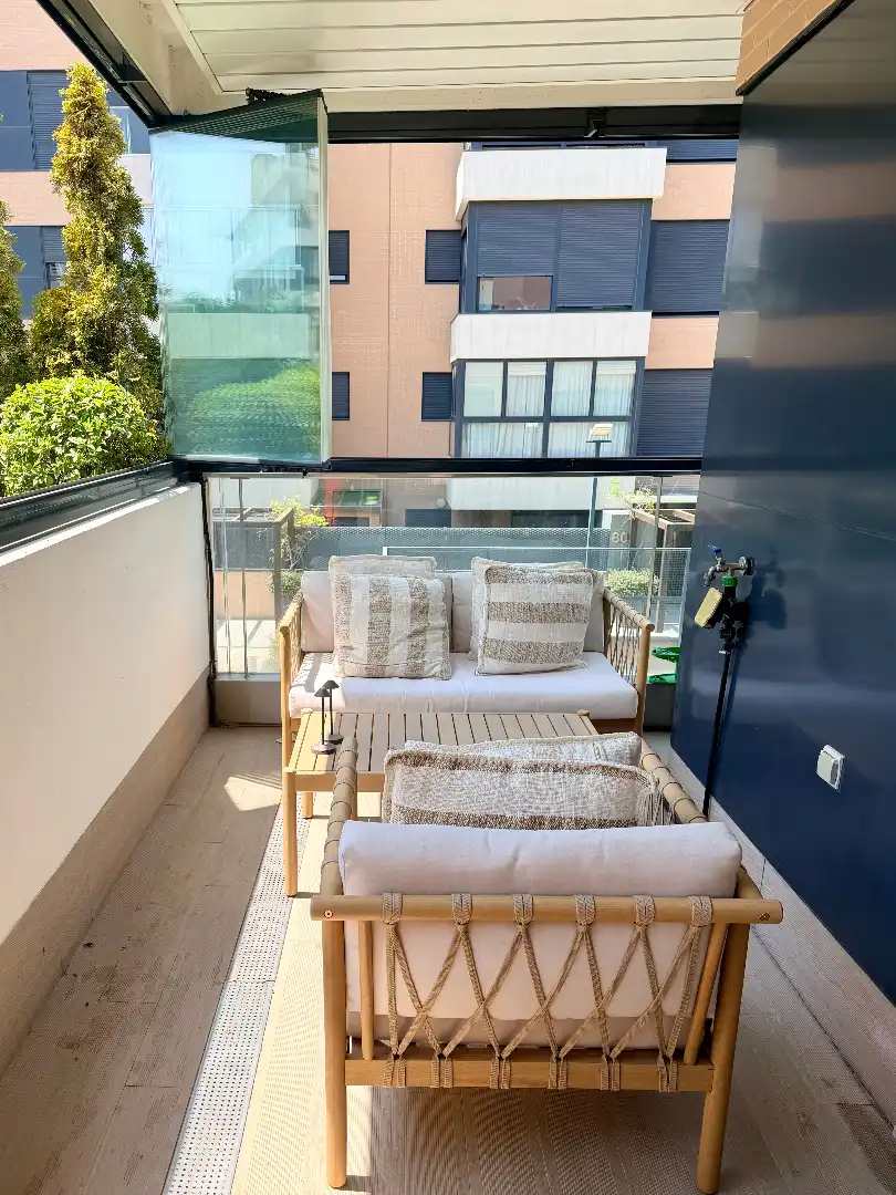 Balcony of Flat for rent in La Moraleja  with Air Conditioner, Heating and Parquet flooring