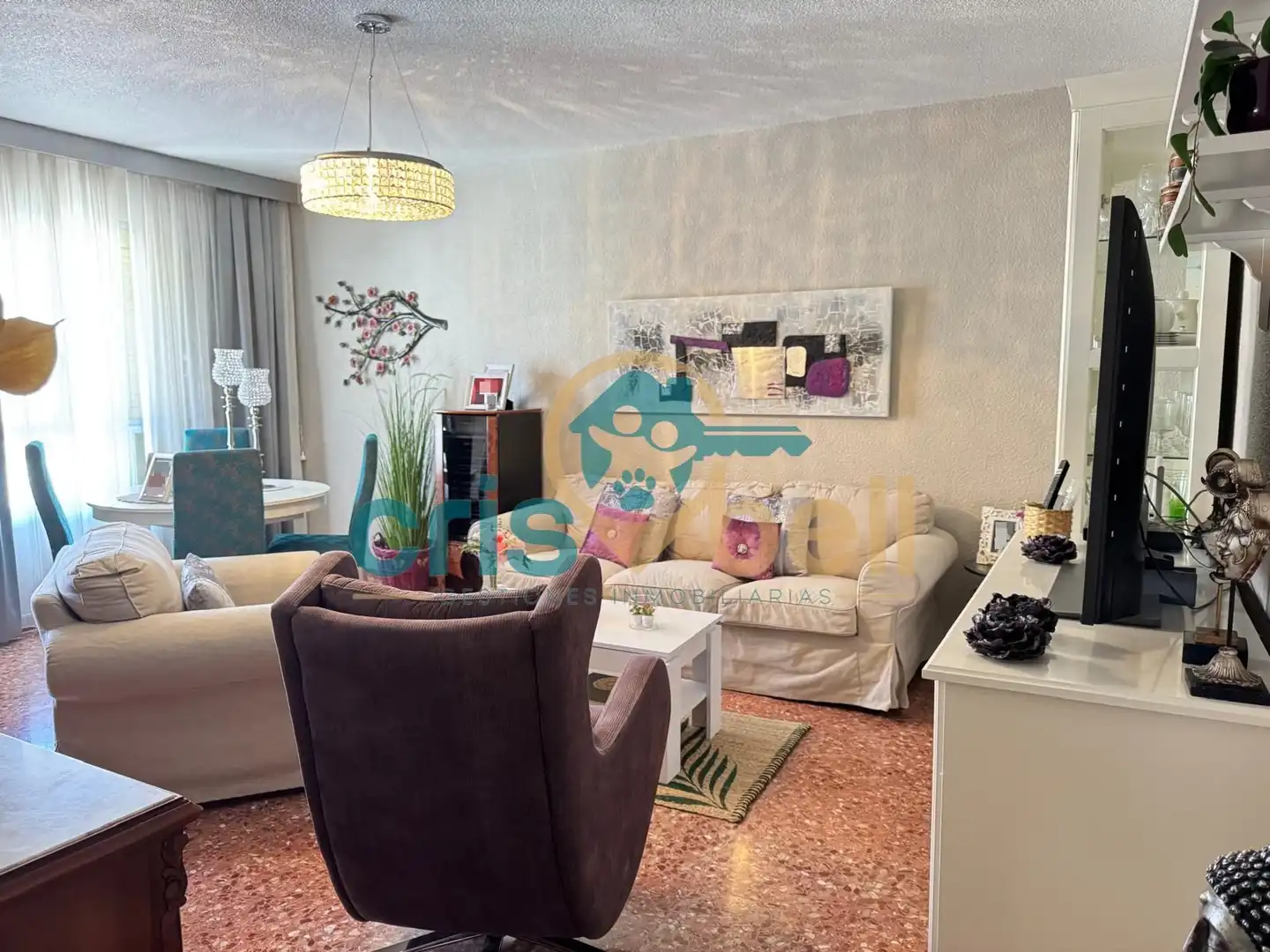Living room of Flat for sale in Lorca  with Air Conditioner, Furnished and Oven