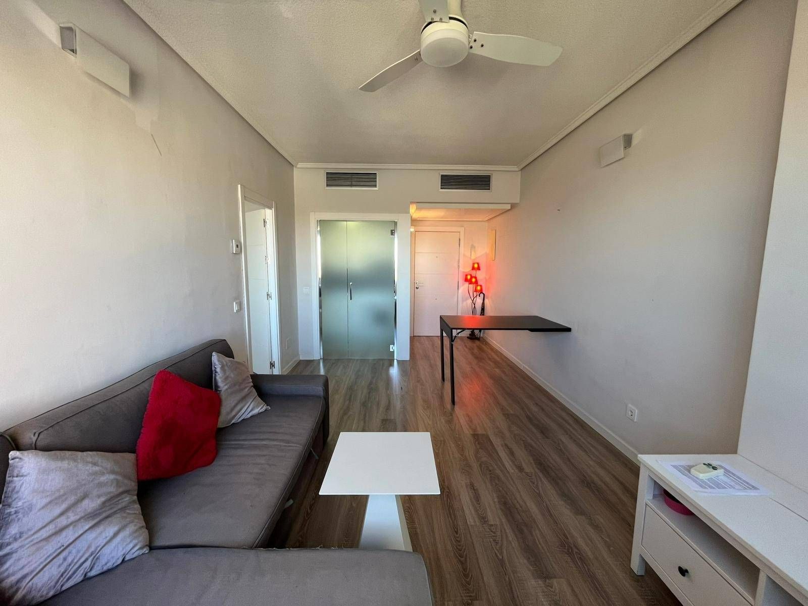Living room of Flat to rent in  Madrid Capital  with Air Conditioner and Heating