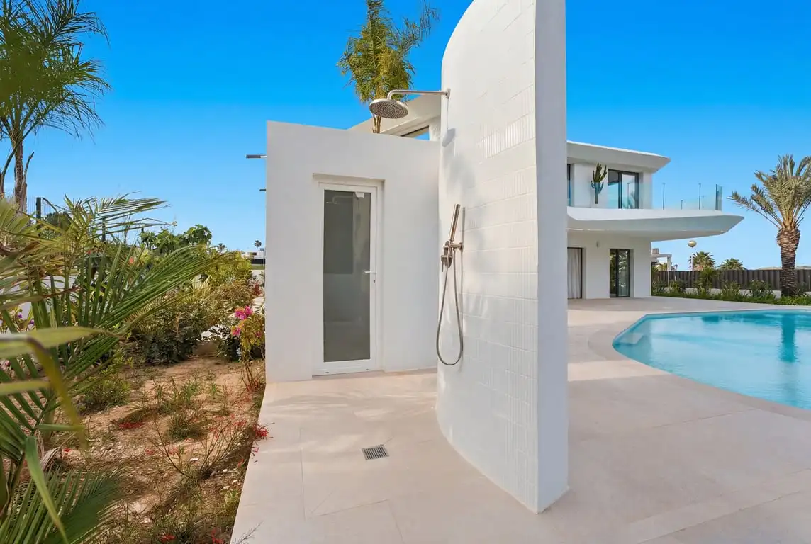 Vista exterior de Casa o chalet en venta en Jávea / Xàbia con Aire acondicionado, Jardín privado y Terraza