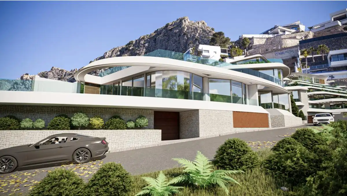 Vista exterior de Casa o xalet en venda en Calpe / Calp amb Jardí privat i Piscina