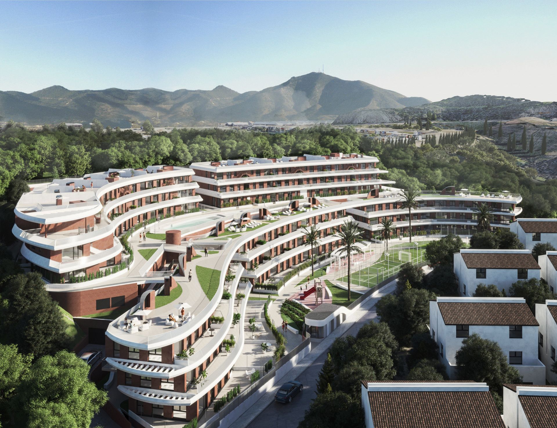 Vista exterior de Planta baixa en venda en Mijas amb Terrassa, Piscina i Internet