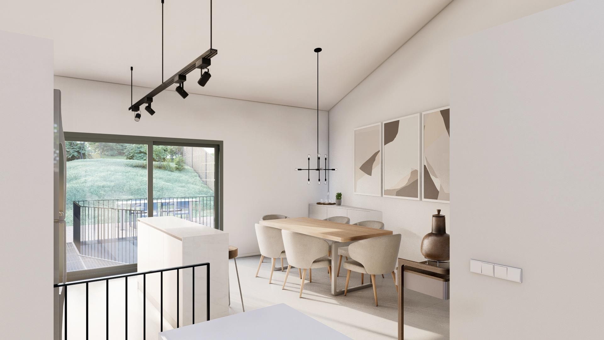 Comedor de Casa adosada en venta en Girona Capital con Terraza