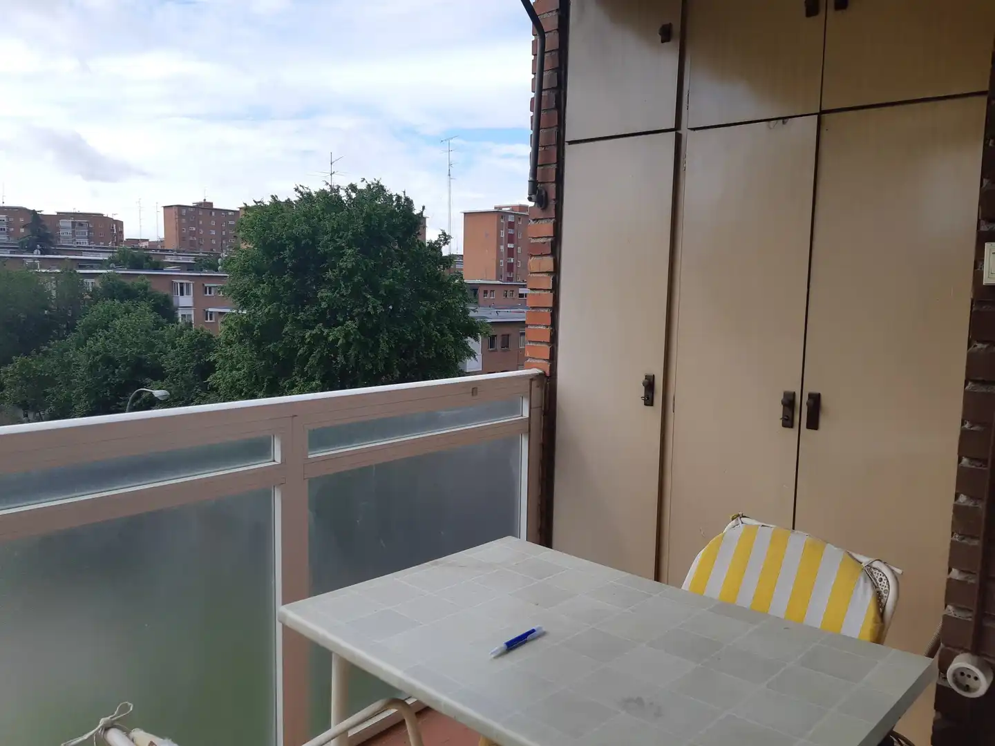 Balcony of Flat for rent in Madrid  with Air Conditioner, Parquet flooring and Terrace