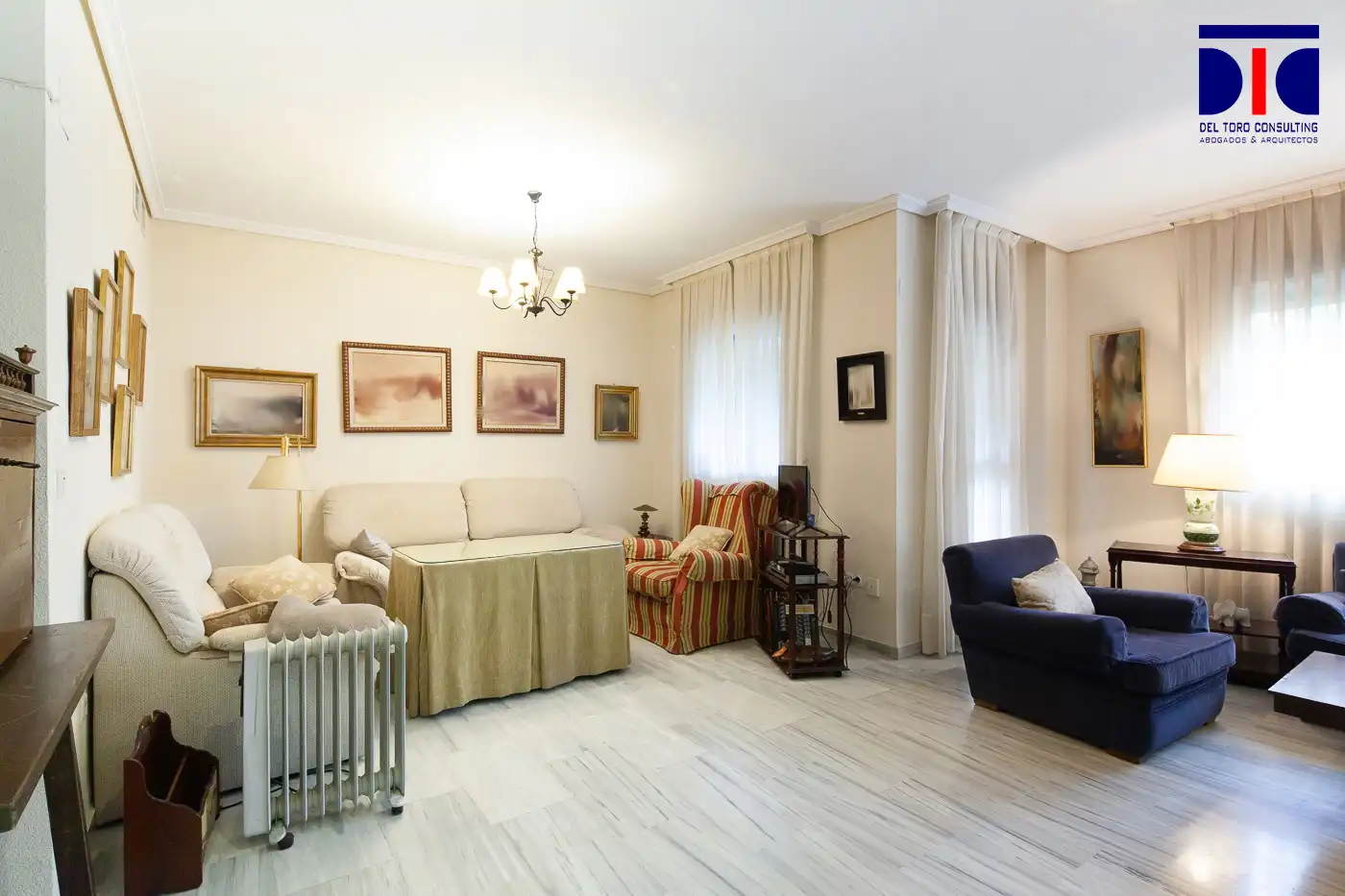 Sala de estar de Piso en venta en Sevilla con Aire acondicionado, Calefacción y Terraza