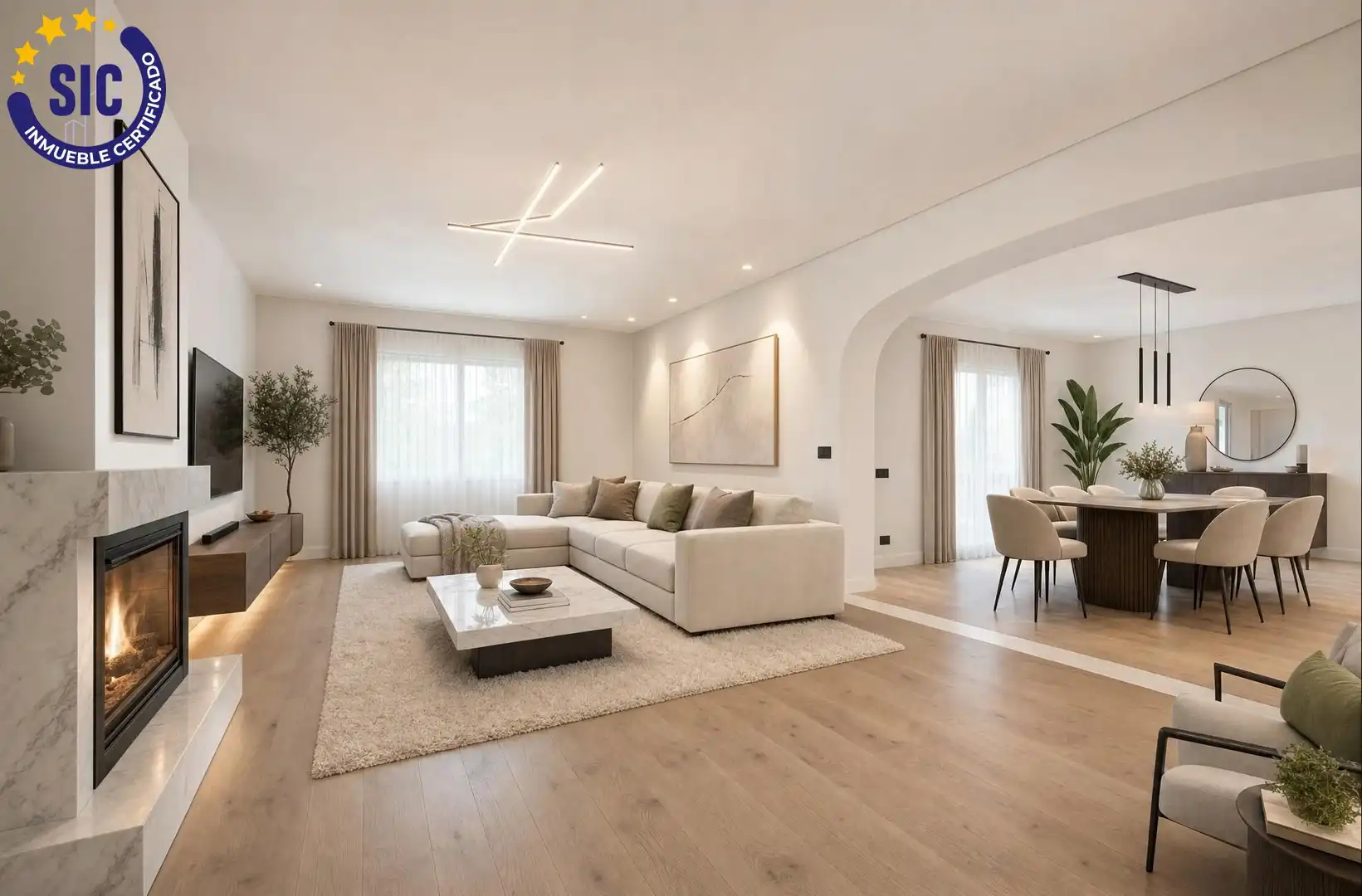 Sala de estar de Casa o chalet en venta en Serra con Aire acondicionado, Calefacción y Jardín privado