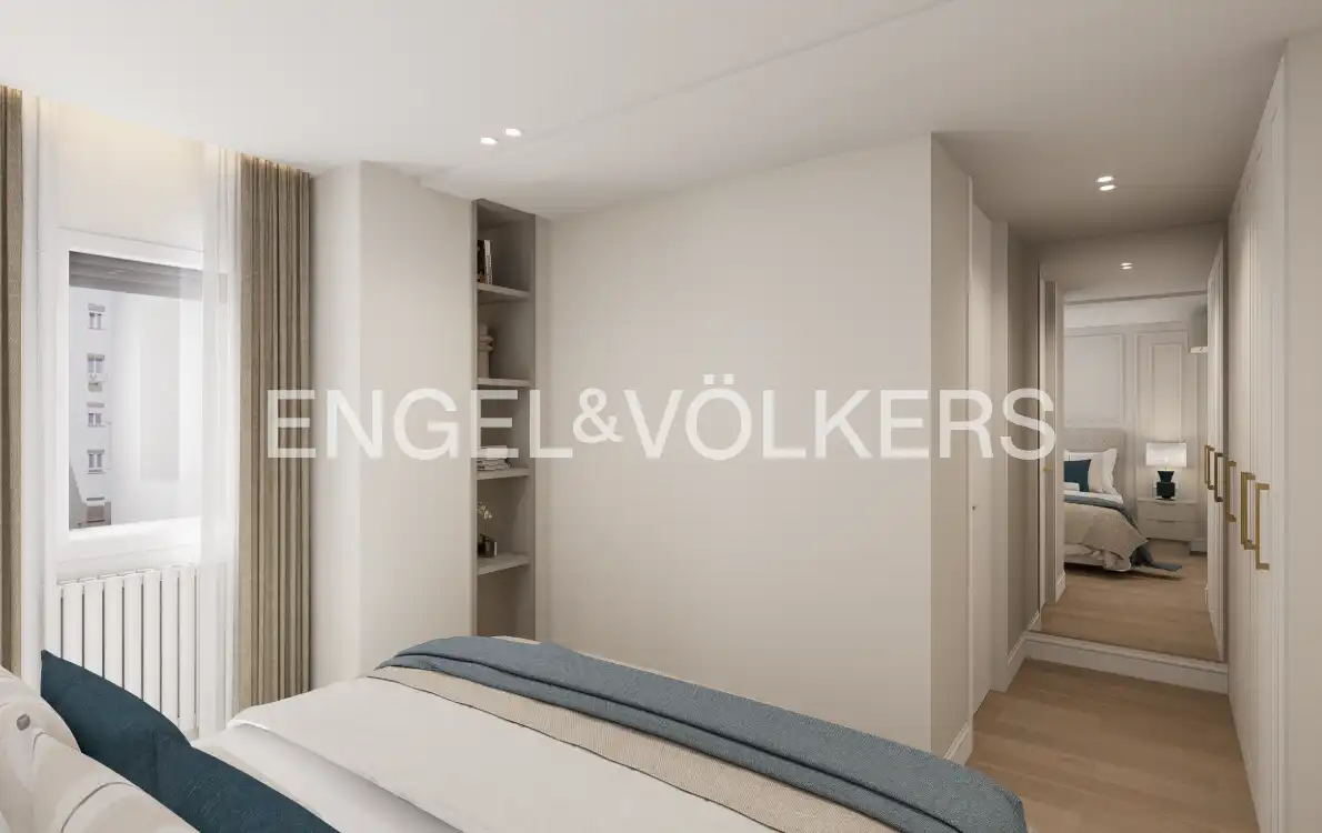 Schlafzimmer von Wohnung zum Verkauf in Madrid mit Klimaanlage, Heizung und Parkett