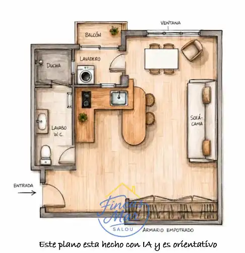 Wohnung zum Verkauf in Salou mit Klimaanlage, Möbliert und Balkon