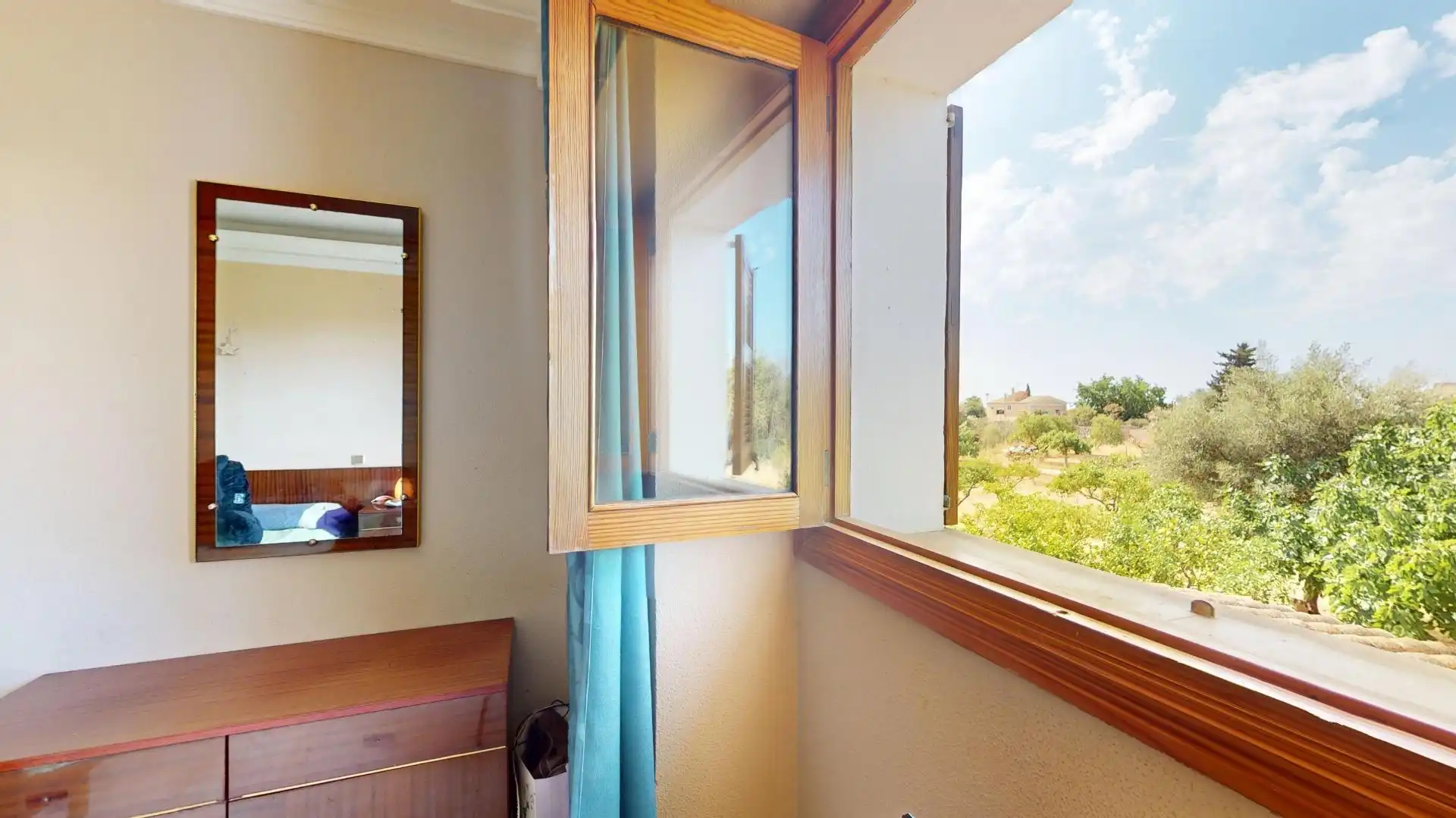Schlafzimmer von Country house zum Verkauf in  Palma de Mallorca mit Klimaanlage, Heizung und Privatgarten