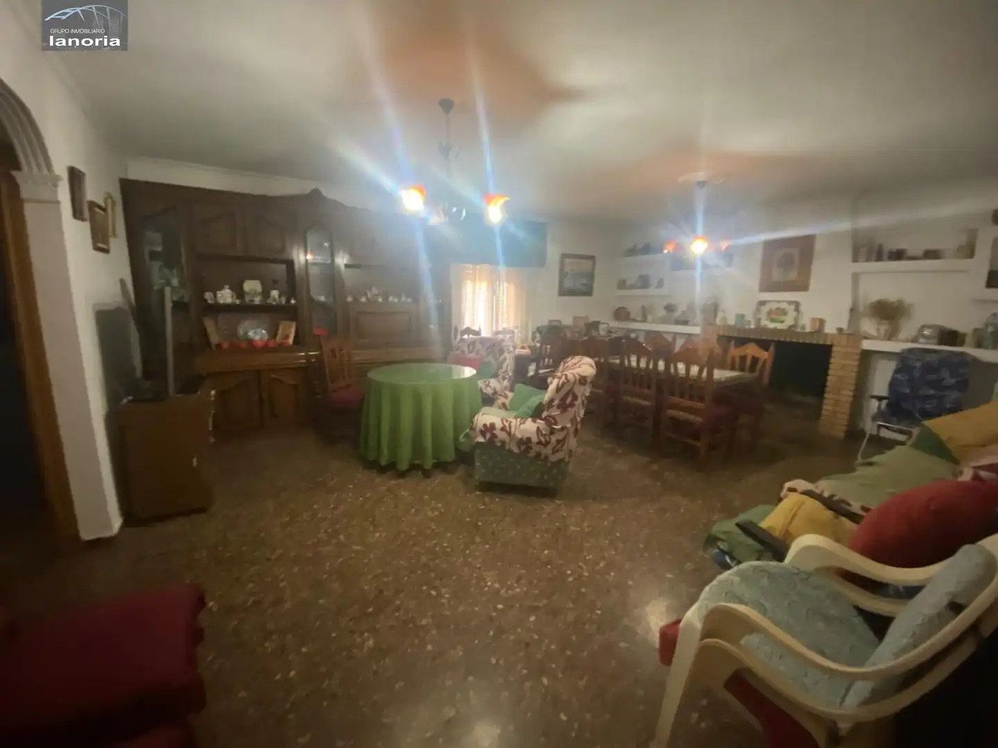 Sala d'estar de Casa o xalet en venda en Albacete amb Jardí privat, Terrassa i Piscina