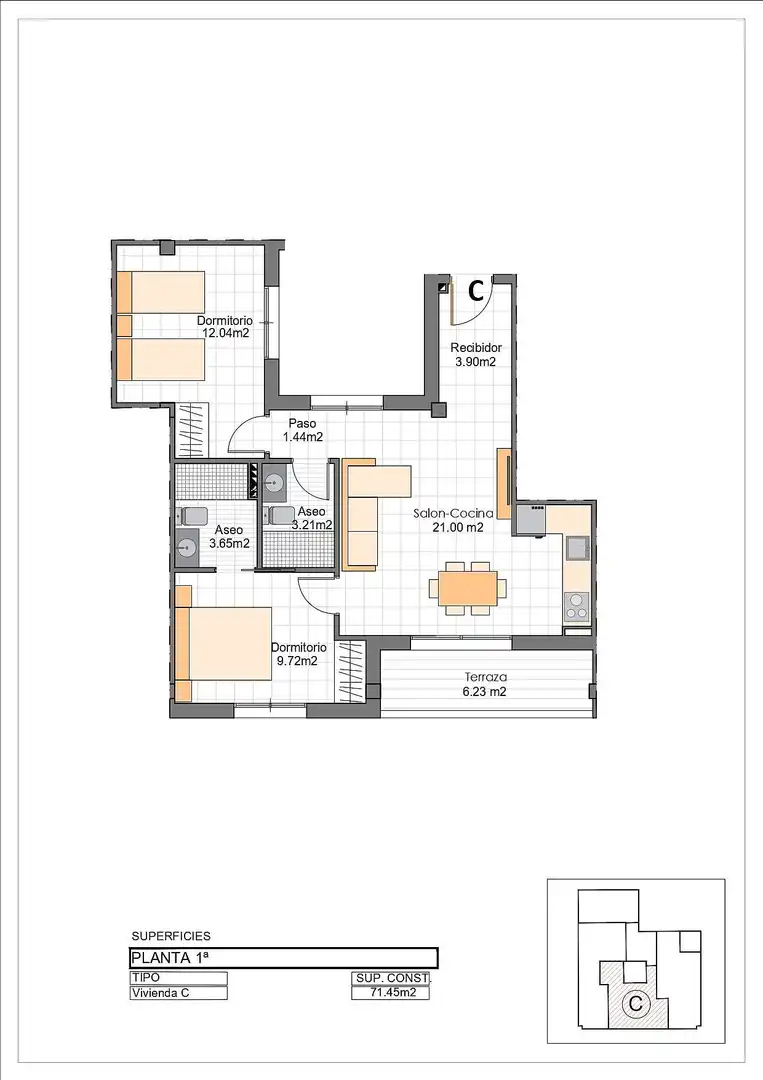 Appartement compact avec terrasse à vendre à Los Cuarteros, imagen 13