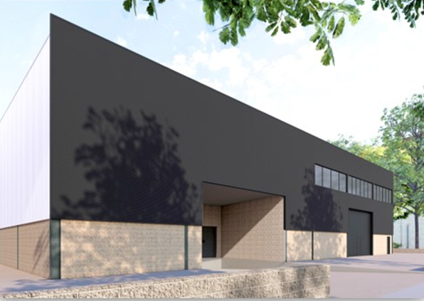 Vista exterior de Nave industrial de alquiler en Viladecans