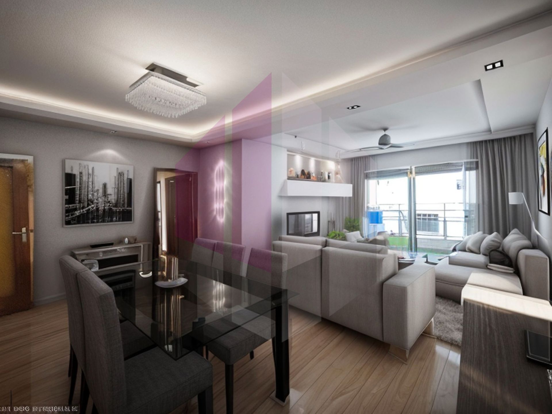 Living room of Flat for sale in  Madrid Capital  with Air Conditioner, Heating and Internet