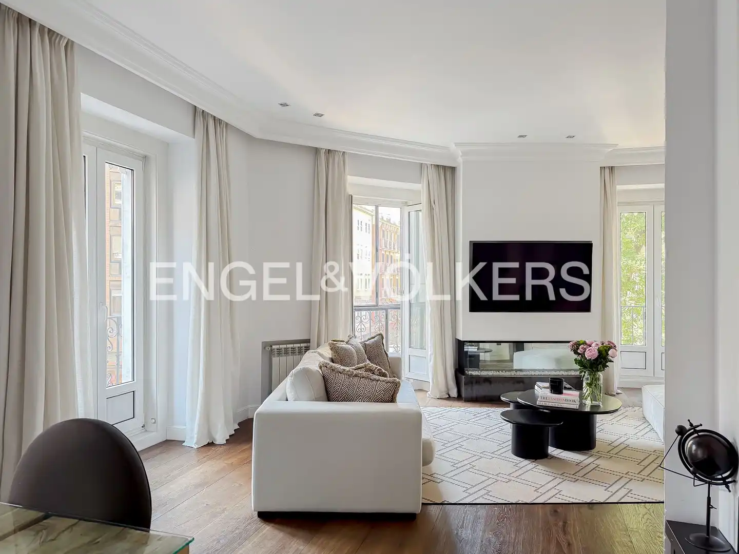 Wohnzimmer von Wohnung zur Miete in Madrid mit Klimaanlage, Heizung und Möbliert