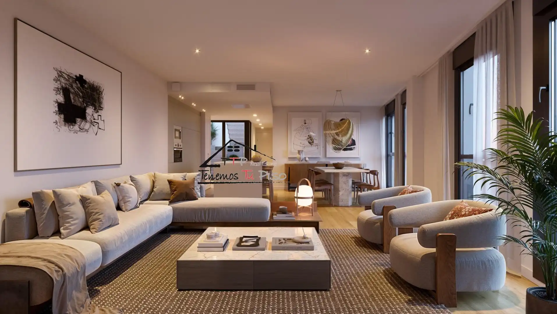 Sala de estar de Ático en venta en Zaragoza con Aire acondicionado, Calefacción y Terraza