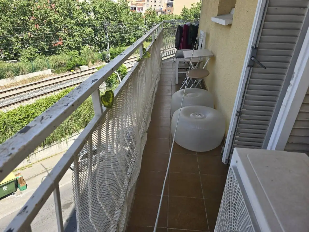 Terrasse von Wohnung zum Verkauf in Terrassa mit Klimaanlage, Heizung und Parkett