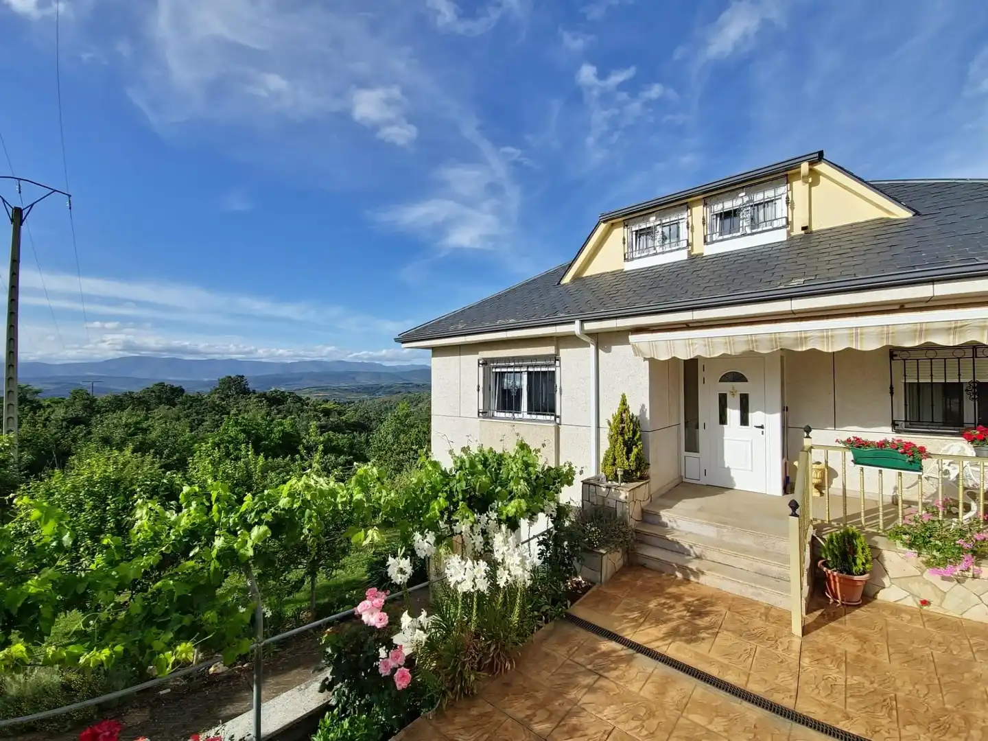 Vista exterior de Finca rústica en venta en Castropodame con Calefacción y Piscina