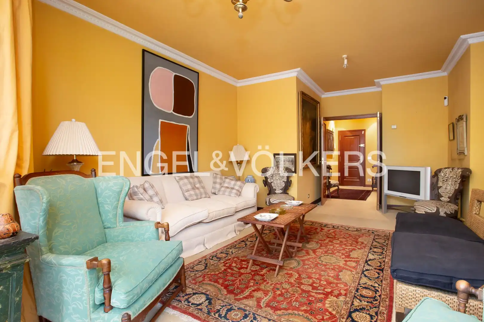 Sala de estar de Piso en venta en Getxo  con Calefacción, Jardín privado y Parquet