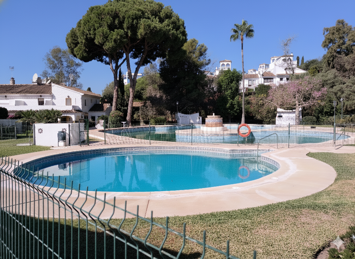 Swimming pool of Single-family semi-detached for sale in Marbella  with Private garden, Terrace and Community pool