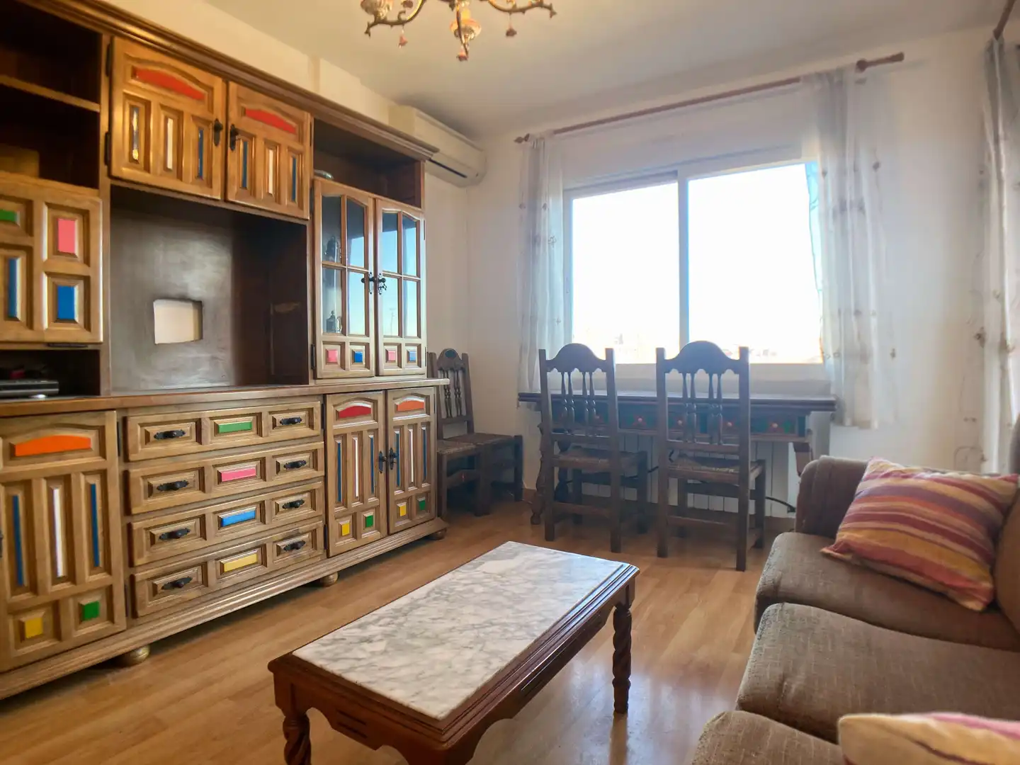 Living room of Flat for rent in Móstoles  with Air Conditioner, Heating and Parquet flooring