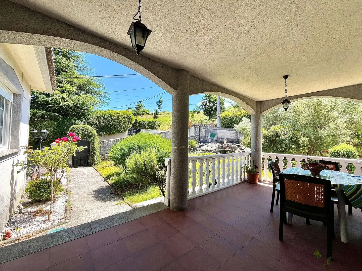 Terraza de Casa o chalet en venta en Cambre  con Jardín privado