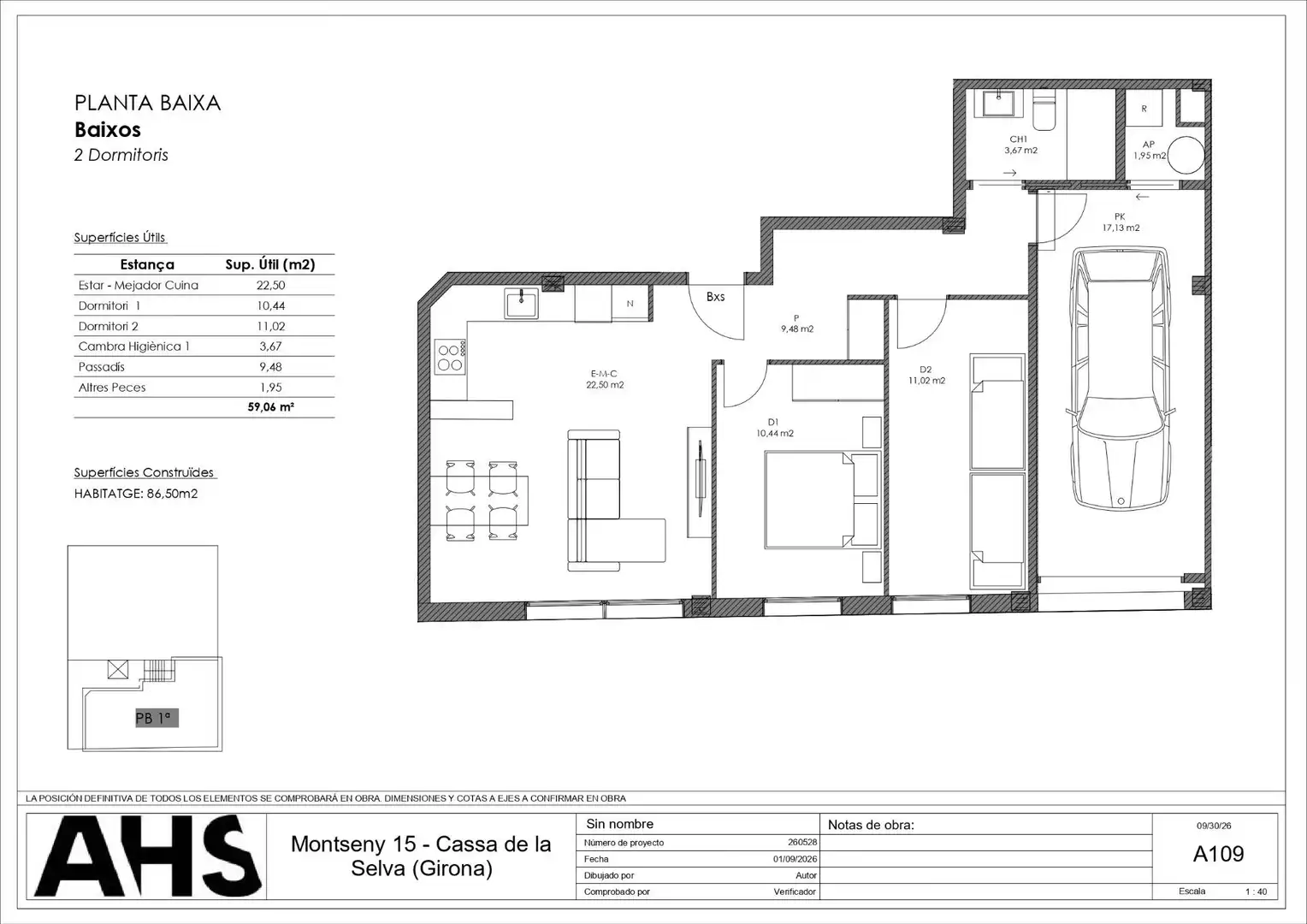 Planta baja en venta en Cassà de la Selva, Girona