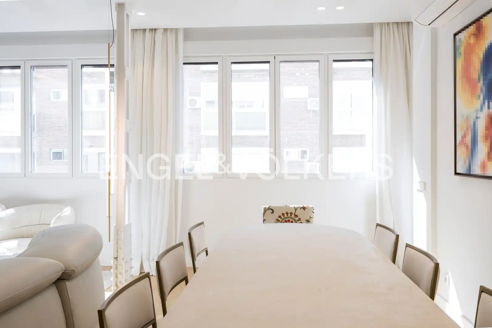 Comedor de Piso de alquiler en  Madrid Capital con Aire acondicionado, Calefacción y Amueblado