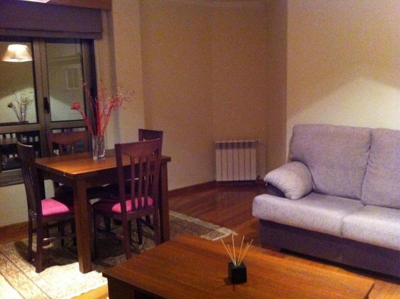Sala d'estar de Apartament de lloguer en Ferrol amb Calefacció, Parquet i Moblat