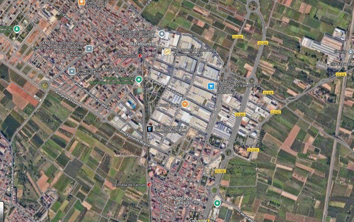 Vista exterior de Nau industrial en venda en Rafelbuñol / Rafelbunyol