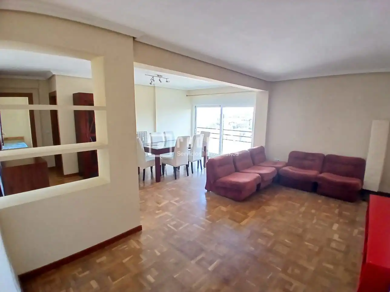 Sala de estar de Piso de alquiler en Madrid con Calefacción, Parquet y Terraza