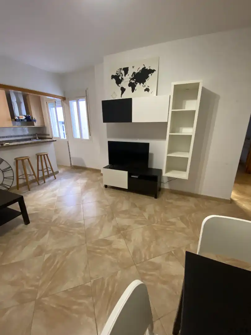 Wohnzimmer von Wohnungen zur Miete in Málaga mit Klimaanlage, Möbliert und Waschmaschine