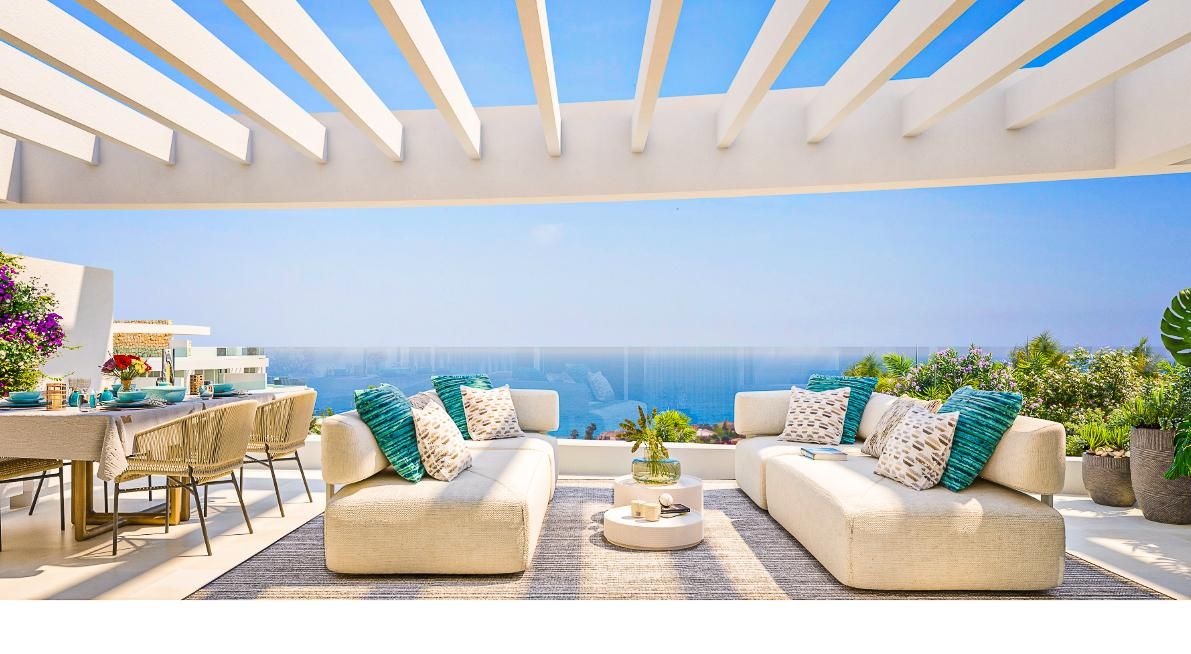 Terraza de Ático en venta en Mijas con Aire acondicionado, Calefacción y Jardín privado