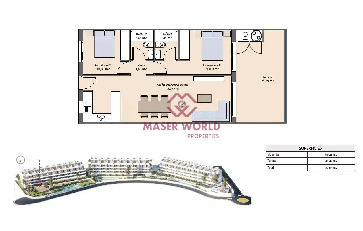 Apartamento con piscina en venta en Balcón de Finestrat - Terra Marina, imagen 38
