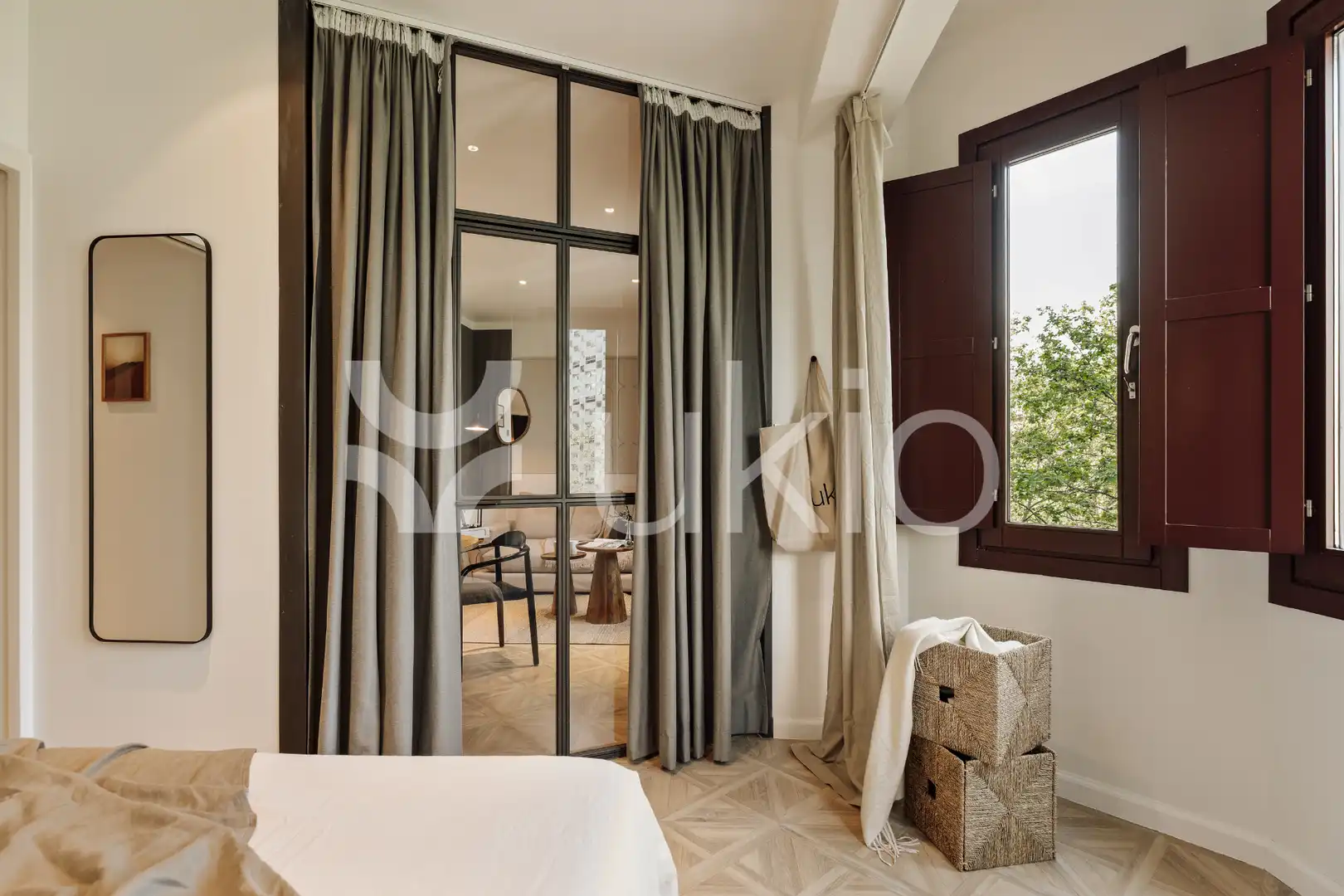 Schlafzimmer von Wohnungen zur Miete in Barcelona mit Klimaanlage, Heizung und Möbliert