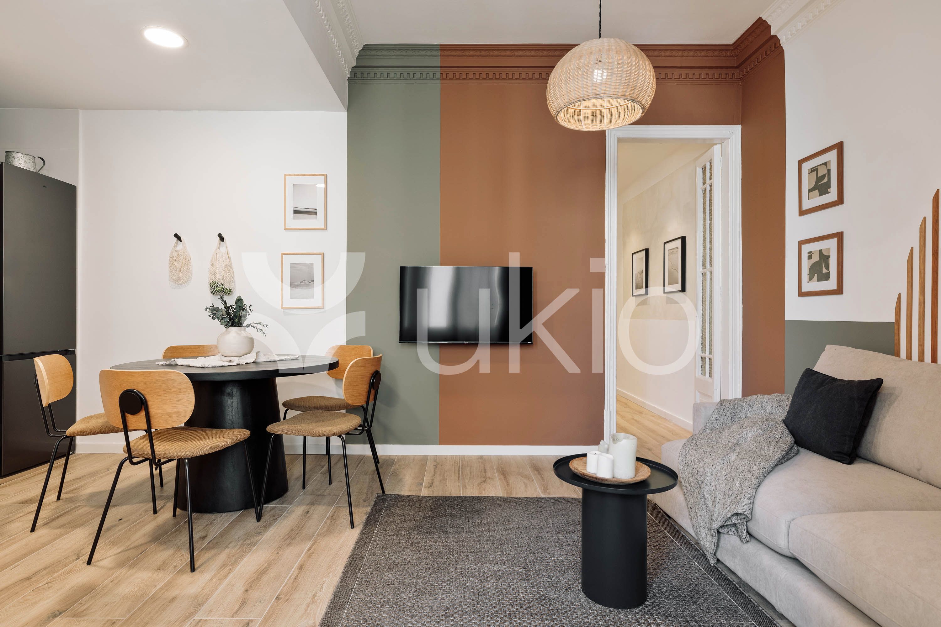 Living room of Apartment to rent in  Barcelona Capital  with Air Conditioner, Furnished and Oven