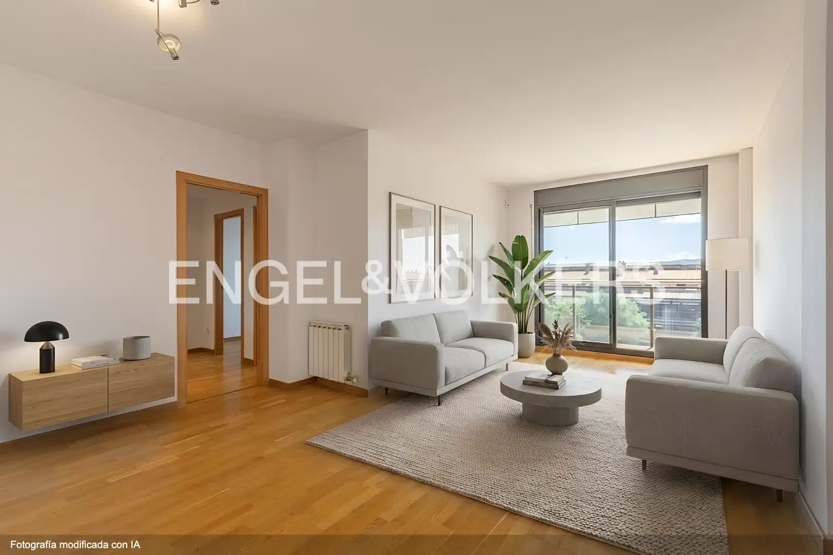 Living room of Flat for sale in Sant Cugat del Vallès  with Heating, Private garden and Parquet flooring