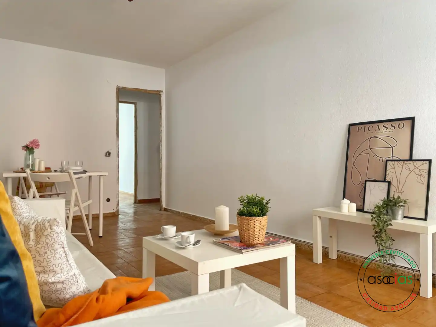Wohnzimmer von Wohnung zum Verkauf in Gijón  mit Heizung, Parkett und Balkon