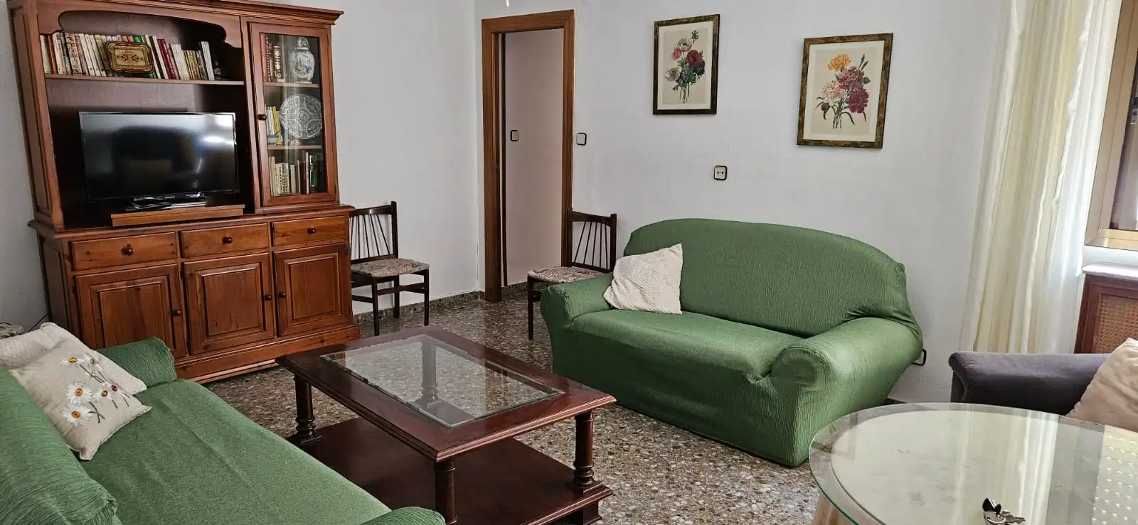 Sala d'estar de Pis per a compartir en Albacete amb Calefacció, Moblat i Forn