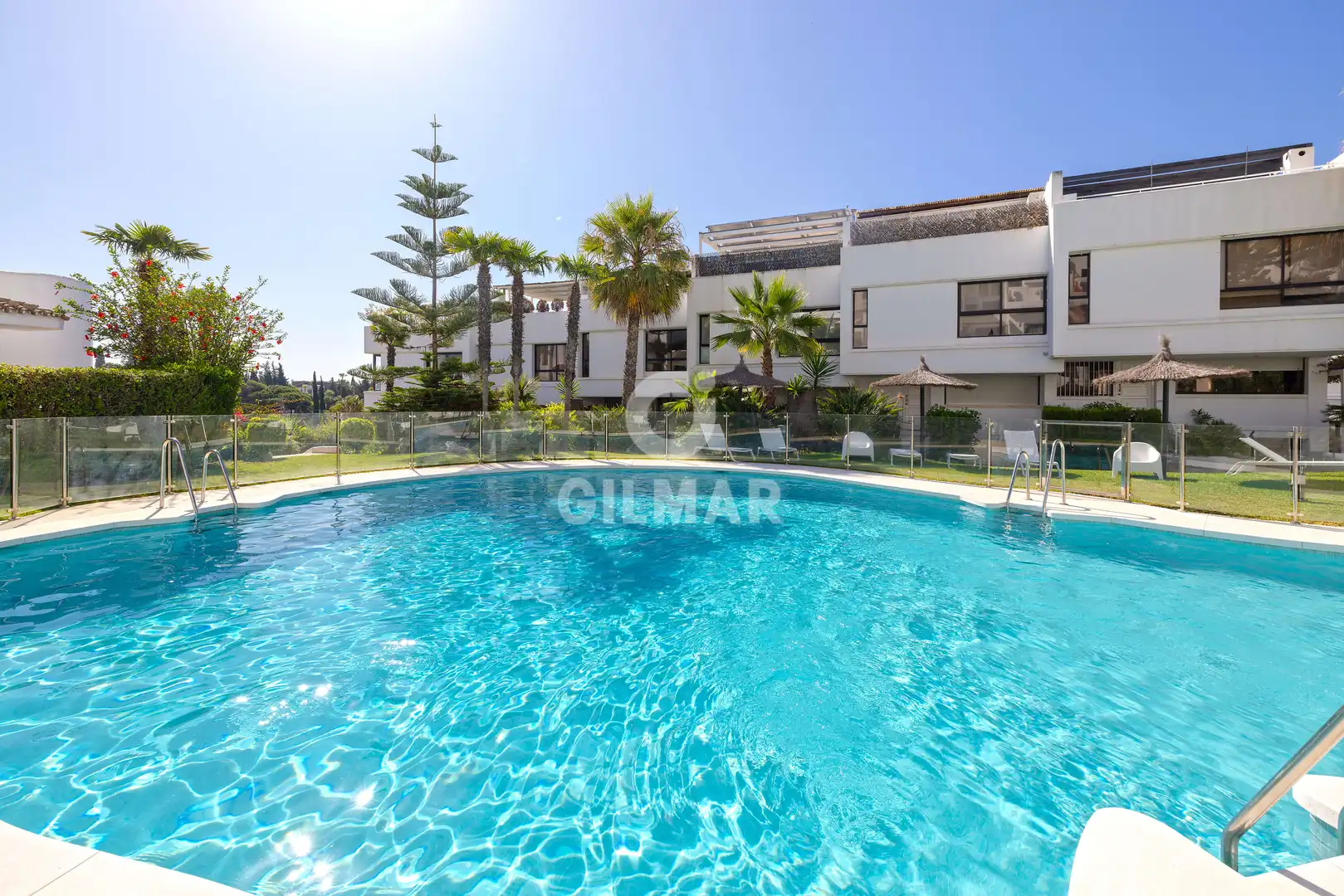 Garden of Duplexes for sale in Marbella  with Heating, Storage room and Swimming Pool