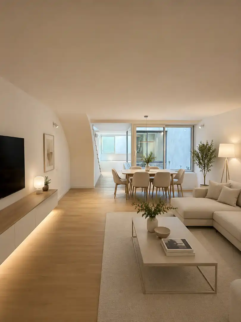 Sala d'estar de Casa o xalet en venda en Badalona amb Aire condicionat, Terrassa i Forn
