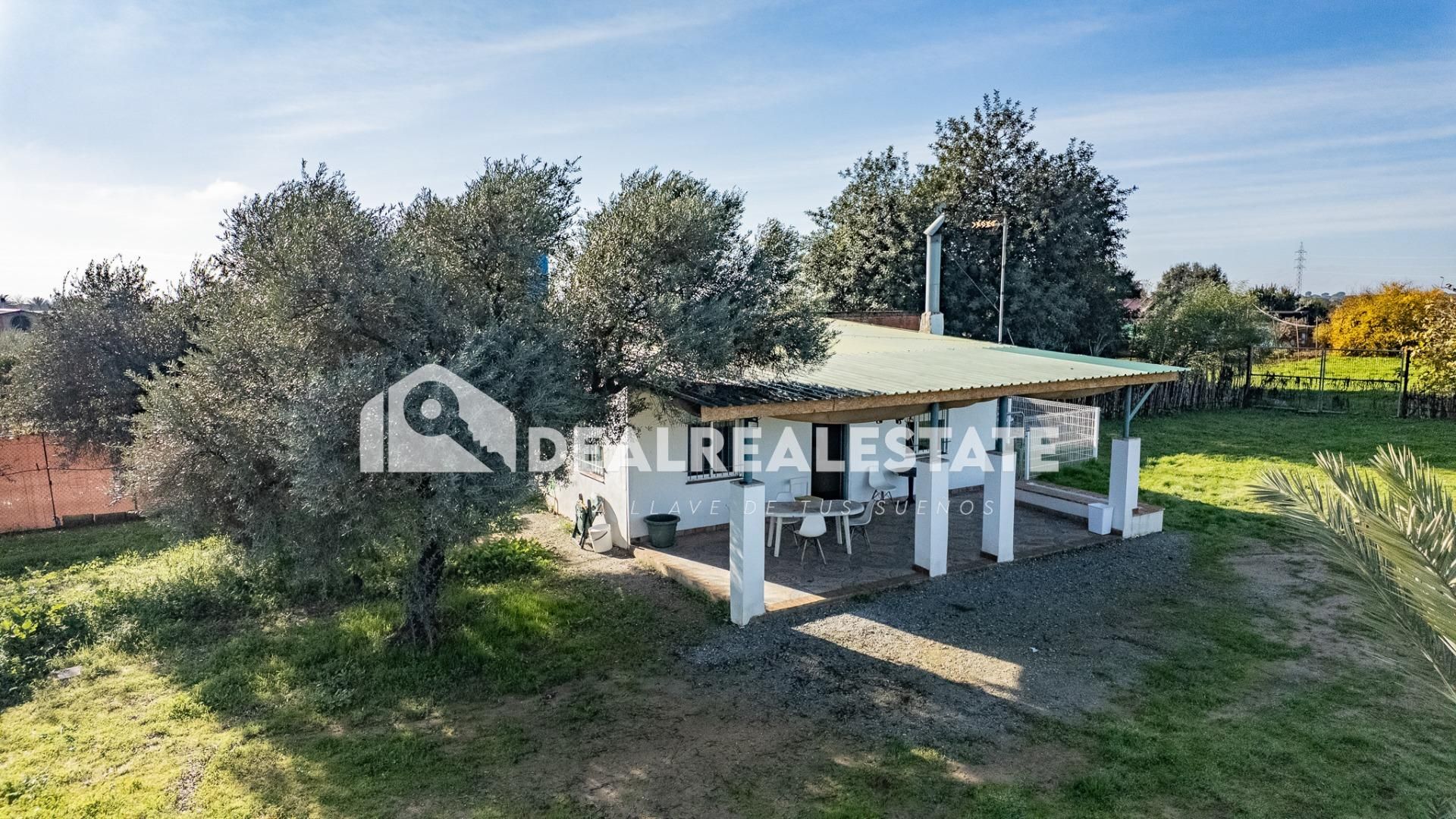 Exterior view of Country house for sale in Villamanrique de la Condesa  with Private garden, Terrace and Storage room