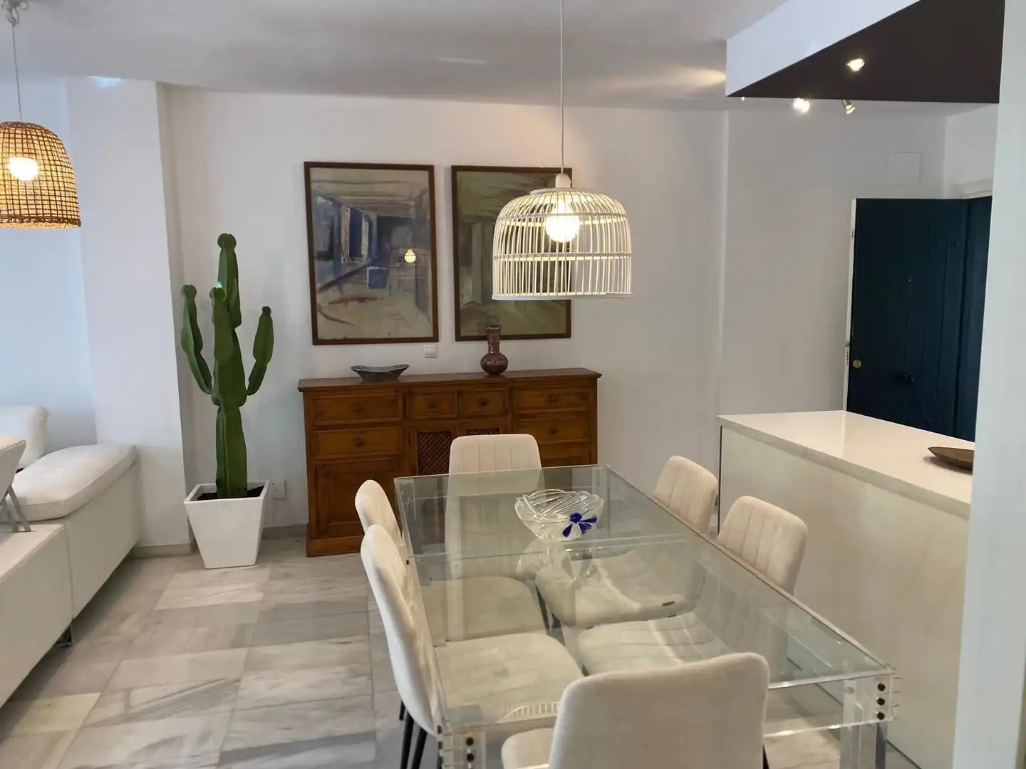 Dining room of Apartments for rent in Marbella  with Air Conditioner, Furnished and Washing machine