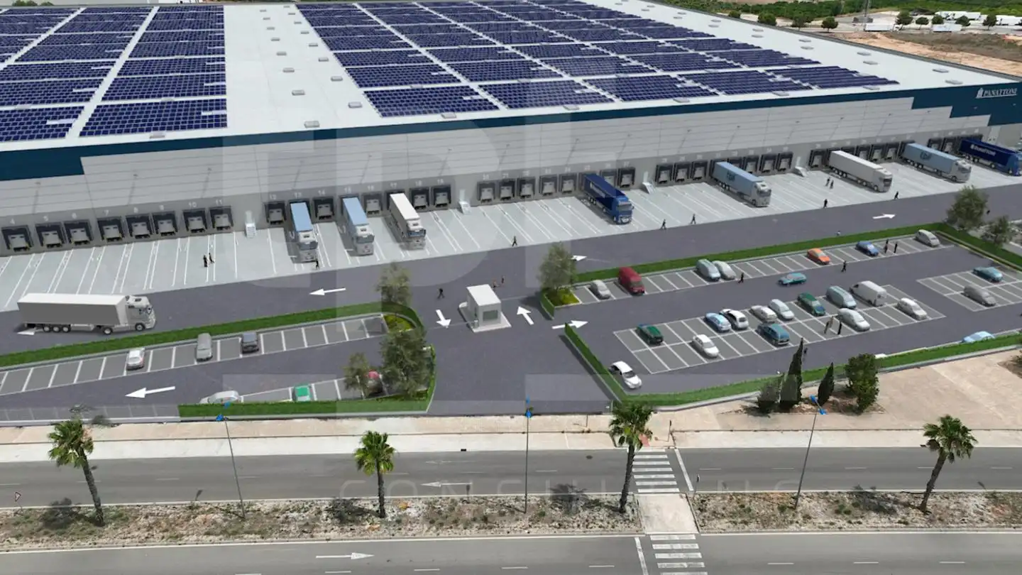 Parkplatz von Fabrikhallen zur Miete in Alzira